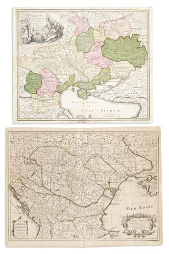 (EASTERN EUROPE.) Group of 4 seventeenth and eighteenth-century double-page engraved maps.